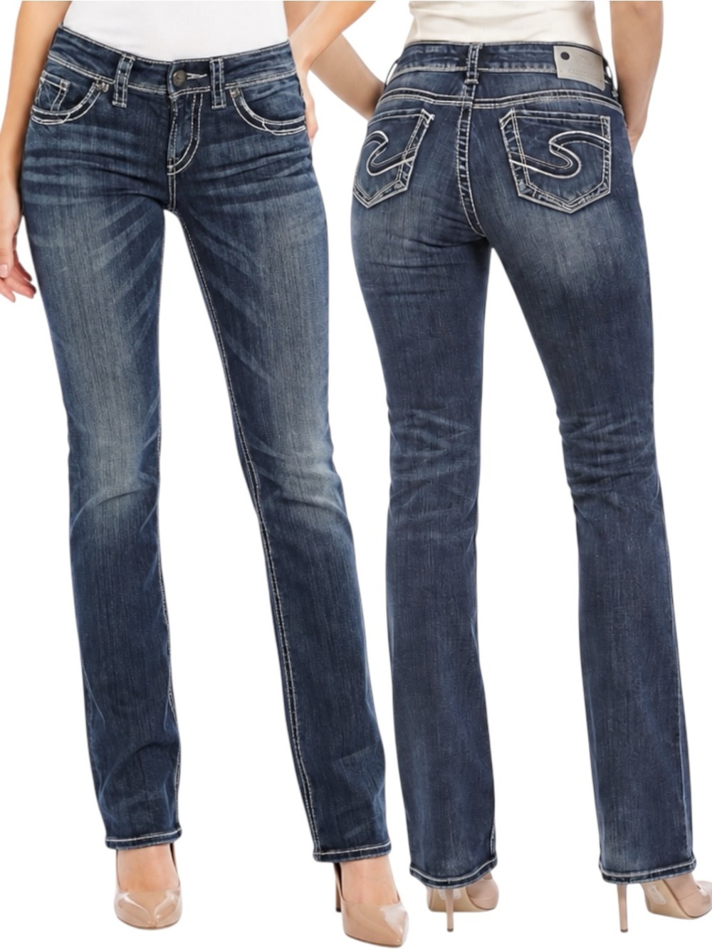 Silver Jeans Suki Straight Leg Jeans Size 36